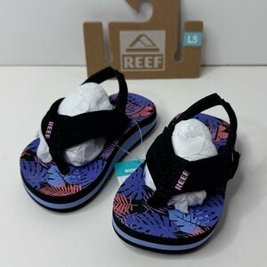 REEF Toddler/Little Kid Ahi Beach Flip Flop, Water Friendly, Backstrap, purple